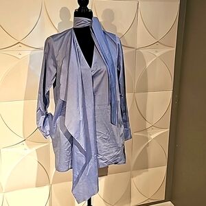 P Blue Worth Long Sleeve Business/Casual Shirt